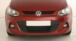 7 249 р. Передний бампер Sport Volkswagen Polo 5 седан дорестайлинг (2009-2015) (Неокрашенный)  с доставкой в г. Йошкар-Ола. Увеличить фотографию 2