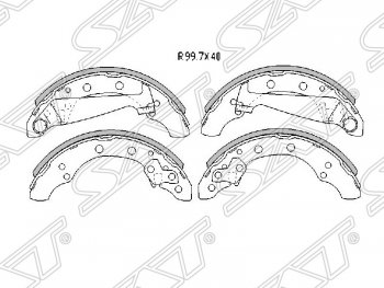 1 599 р. Колодки тормозные SAT (передние)  Chery Amulet (Corda)  A15 (2003-2010), Skoda Fabia ( Mk1,  Mk2) (2004-2014)  с доставкой в г. Йошкар-Ола. Увеличить фотографию 1