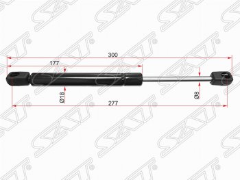 Упор крышки багажника SAT (газовый) Volkswagen Passat B5 универсал дорестайлинг (1996-2000)