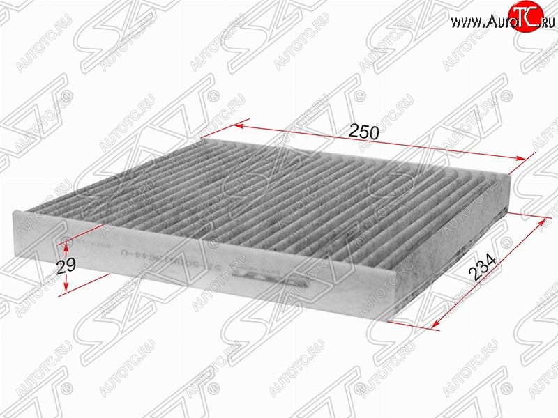 199 р. Фильтр салонный SAT (угольный, 250x230x29 mm)  Audi A3 (8VA хэтчбэк 5 дв.,  8VS седан,  8V1), Seat Leon (5F хэтчбэк 5 дв.,  5F), Skoda Kodiaq (NU7), Octavia (A7), Superb (B8 (3V),  B8 (3V5)), Volkswagen Golf (7), Teramont (CA1)  с доставкой в г. Йошкар-Ола