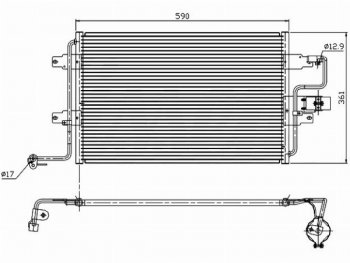 6 699 р. Радиатор кондиционера SAT  Audi A3 ( 8LA хэтчбэк 5 дв.,  8L1 хэтчбэк 3 дв.) (1996-2003), Audi TT  8N (1998-2006), Skoda Octavia ( Tour A4 1U2,  Tour A4 1U5) (2000-2010), Volkswagen Bora (1998-2005), Volkswagen Golf  4 (1997-2003), Volkswagen Jetta  A4 (1998-2005)  с доставкой в г. Йошкар-Ола. Увеличить фотографию 1