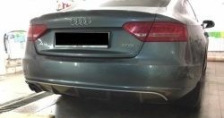 13 999 р. Накладка на задний бампер CT Audi A5 8T дорестайлинг, лифтбэк (2007-2011) (Неокрашенная)  с доставкой в г. Йошкар-Ола. Увеличить фотографию 4