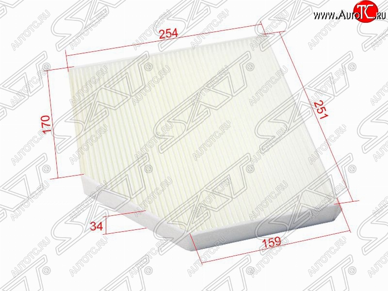 389 р. Фильтр салонный SAT (202x295x29 mm)  Audi A6  C7 - A8  D4  с доставкой в г. Йошкар-Ола