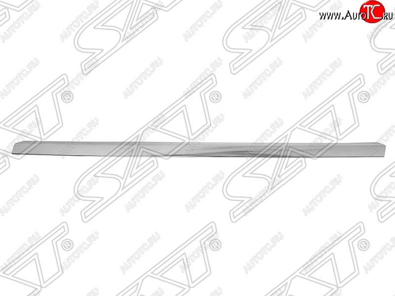 629 р. Молдинг переднего бампера SAT (левый, хром) Audi A6 C6 дорестайлинг, седан (2004-2008)  с доставкой в г. Йошкар-Ола