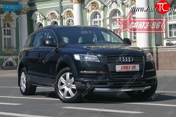 20 879 р. Защита переднего бампера Souz-96 (d 76) Audi Q7 4L дорестайлинг (2005-2009)  с доставкой в г. Йошкар-Ола