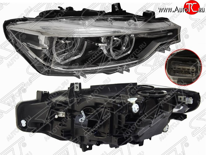 32 649 р. Правая передняя фара SAT (LED) BMW 3 серия F30 седан рестайлинг (2015-2018)  с доставкой в г. Йошкар-Ола