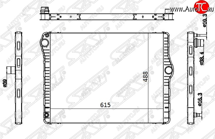 14 499 р. Радиатор двигателя SAT (пластинчатый) BMW 5 серия F10 рестайлинг, седан (2013-2017)  с доставкой в г. Йошкар-Ола