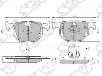 Колодки тормозные SAT (задние) BMW X5 E70 дорестайлинг (2006-2010)