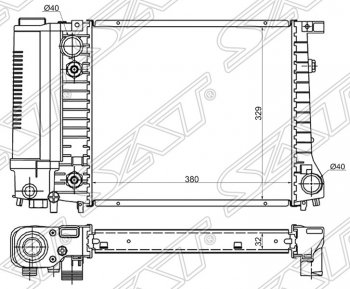 Радиатор двигателя SAT (пластинчатый, 1.6/1.8) BMW (БМВ) 3 серия  E30 (1982-1991) E30 седан