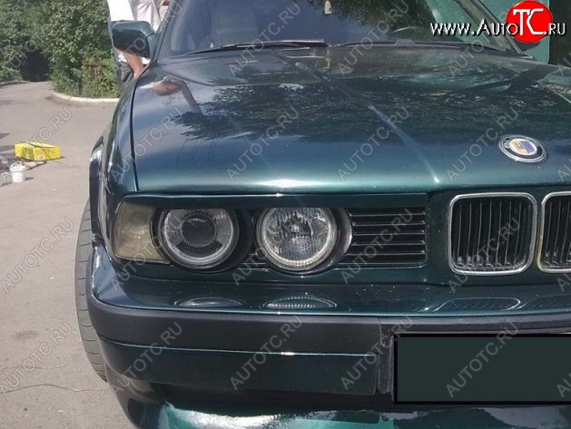 1 649 р. Реснички на фары CT v1 BMW 5 серия E34 универсал (1988-1996) (Неокрашенные)  с доставкой в г. Йошкар-Ола