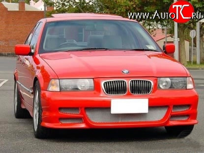 8 149 р. Передний бампер Seidl V2 BMW 3 серия E36 седан (1990-2000) (Неокрашенный)  с доставкой в г. Йошкар-Ола