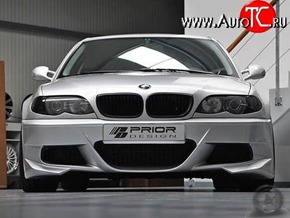 11 799 р. Передний бампер Prior Design BMW 3 серия E46 седан дорестайлинг (1998-2001) (Неокрашенный)  с доставкой в г. Йошкар-Ола