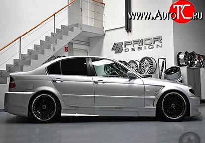 8 149 р. Пороги накладки Prior Design BMW 3 серия E46 седан дорестайлинг (1998-2001) (Неокрашенные)  с доставкой в г. Йошкар-Ола