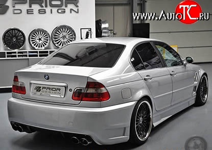 11 799 р. Задний бампер Prior Design BMW 3 серия E46 седан дорестайлинг (1998-2001) (Неокрашенный)  с доставкой в г. Йошкар-Ола