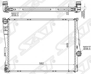 Радиатор двигателя SAT (трубчатый) BMW Z4 E85 (2002-2008)