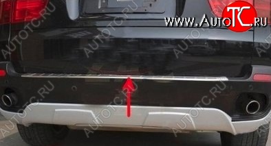 11 449 р. Накладка на задний бампер CT  BMW X5  E70 (2006-2010) дорестайлинг (Неокрашенная)  с доставкой в г. Йошкар-Ола