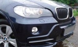 1 499 р. Реснички на фары CT BMW X5 E70 дорестайлинг (2006-2010) (Неокрашенные)  с доставкой в г. Йошкар-Ола. Увеличить фотографию 2