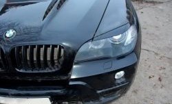 1 299 р. Реснички на фары Tuning-Sport  BMW X5  E70 (2006-2013) дорестайлинг, рестайлинг (Неокрашенные)  с доставкой в г. Йошкар-Ола. Увеличить фотографию 1