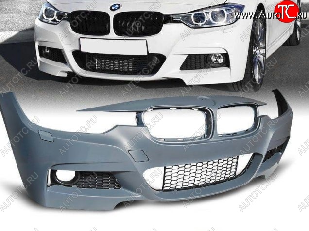 29 949 р. Передний бампер M-pakiet BMW 3 серия F30 седан дорестайлинг (2012-2015) (Неокрашенный)  с доставкой в г. Йошкар-Ола