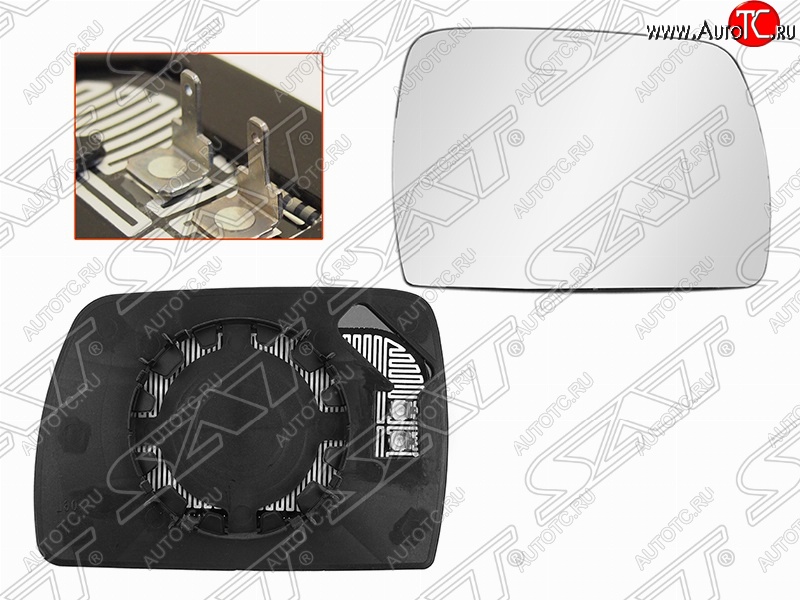 649 р. Правое полотно зеркала SAT (голубой, асферическое с обогревом) BMW X3 E83 (2003-2009)  с доставкой в г. Йошкар-Ола