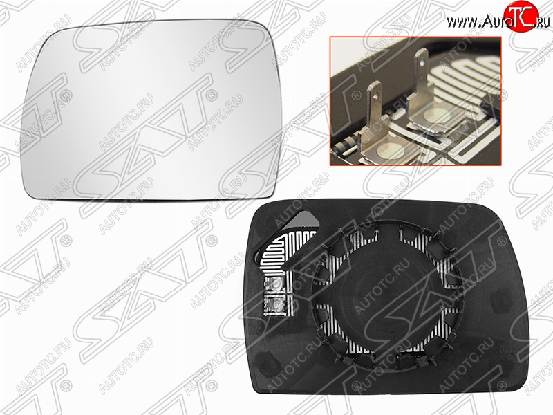 649 р. Левое полотно зеркала SAT (голубой, асферическое с обогревом) BMW X3 E83 (2003-2009)  с доставкой в г. Йошкар-Ола