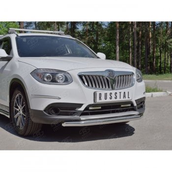 16 999 р. Одинарная защита переднего бампера из трубы d63 мм SLITKOFF Brilliance V5 (2012-2018)  с доставкой в г. Йошкар-Ола. Увеличить фотографию 2