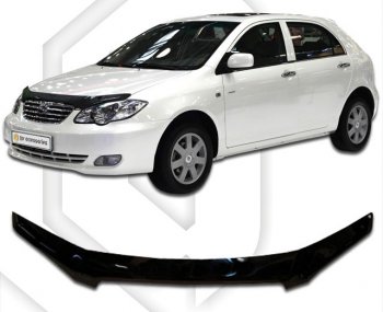 Дефлектор капота CA Plastic (черный) BYD F3 хэтчбек (2005-2014)