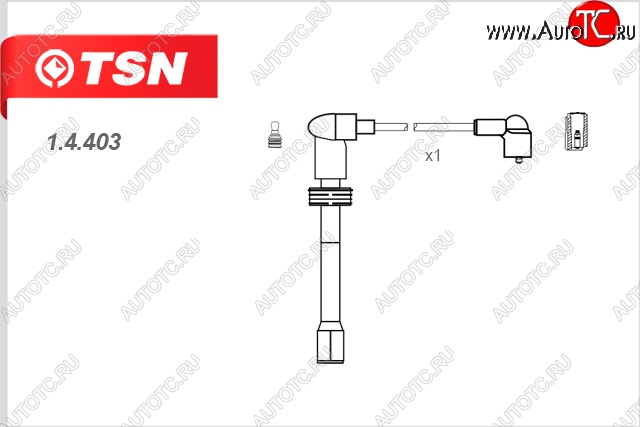 179 р. Провод высоковольтный свечной (№3) TSN  Chery Cross Eastar  B14 - M12  с доставкой в г. Йошкар-Ола