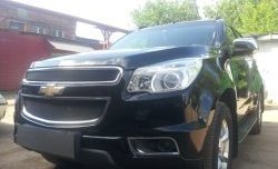 1 469 р. Нижняя сетка на бампер Russtal (черная) Chevrolet Trailblazer GM800 дорестайлинг (2012-2016)  с доставкой в г. Йошкар-Ола. Увеличить фотографию 2