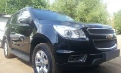 1 469 р. Нижняя сетка на бампер Russtal (черная) Chevrolet Trailblazer GM800 дорестайлинг (2012-2016)  с доставкой в г. Йошкар-Ола. Увеличить фотографию 4