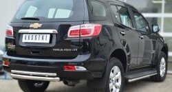 23 999 р. Защита заднего бампера (Ø63 и 42 мм, нержавейка) SLITKOFF Chevrolet Trailblazer GM800 дорестайлинг (2012-2016)  с доставкой в г. Йошкар-Ола. Увеличить фотографию 4