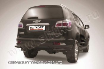 Защита заднего бампера из труб d42 Slitkoff (уголки) Chevrolet Trailblazer GM800 дорестайлинг (2012-2016)