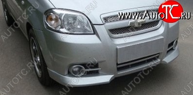 2 999 р. Клыки на передний бампер CT v2 Chevrolet Aveo T250 седан рестайлинг (2006-2011) (Неокрашенная)  с доставкой в г. Йошкар-Ола