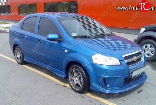 4 599 р. Пороги накладки CT Chevrolet Aveo T250 седан рестайлинг (2006-2011) (Неокрашенные)  с доставкой в г. Йошкар-Ола