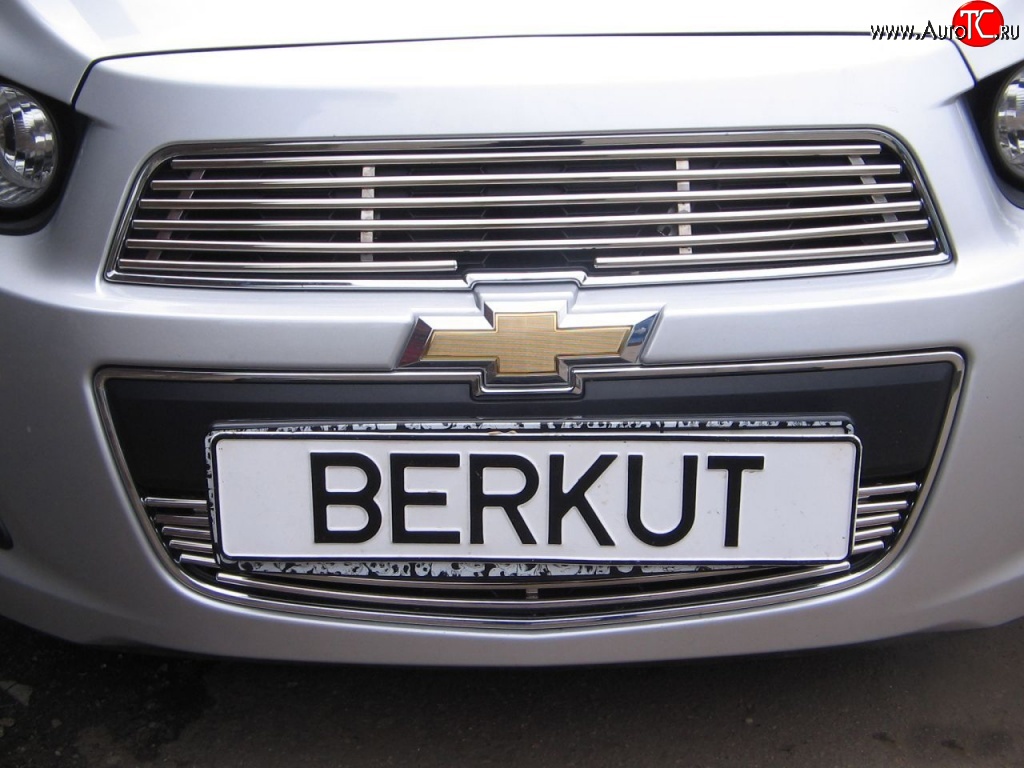 3 999 р. Декоративная вставка воздухозаборника Berkut Chevrolet Aveo T300 седан (2011-2015)  с доставкой в г. Йошкар-Ола