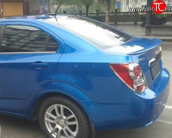 2 899 р. Лип спойлер M-VRS Chevrolet Aveo T300 седан (2011-2015) (Неокрашенный)  с доставкой в г. Йошкар-Ола