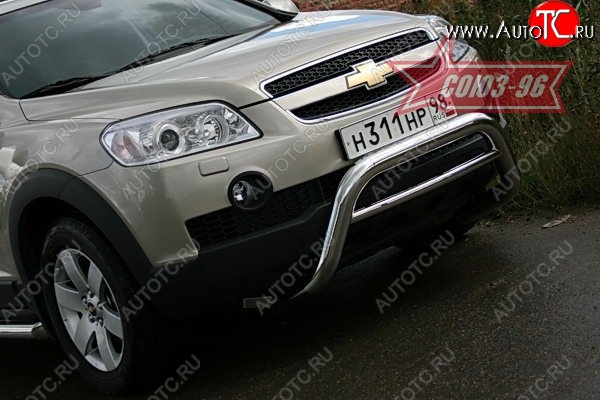 18 314 р. Защита переднего бампера Souz-96 (d76) Chevrolet Captiva  дорестайлинг (2006-2011)  с доставкой в г. Йошкар-Ола