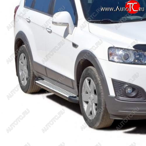 29 899 р. Порожки для ног Бумер (алюминий)  Chevrolet Captiva (2011-2013) 1-ый рестайлинг  с доставкой в г. Йошкар-Ола