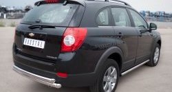 13 849 р. Защита порогов из круглой трубы диаметром 63 мм Russtal Chevrolet Captiva 1-ый рестайлинг (2011-2013) (Защита порогов с со скосами на торцах (вариант 1))  с доставкой в г. Йошкар-Ола. Увеличить фотографию 8