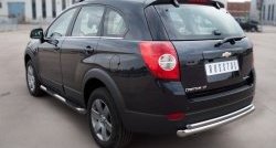 17 649 р. Защита заднего бампера (Ø63 и 42 мм, нержавейка) SLITKOFF Chevrolet Captiva 1-ый рестайлинг (2011-2013)  с доставкой в г. Йошкар-Ола. Увеличить фотографию 4