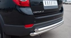 17 999 р. Защита заднего бампера (2 трубы Ø63 мм, нержавейка) SLITKOFF Chevrolet Captiva 1-ый рестайлинг (2011-2013)  с доставкой в г. Йошкар-Ола. Увеличить фотографию 2