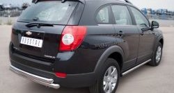 17 999 р. Защита заднего бампера (2 трубы Ø63 мм, нержавейка) SLITKOFF Chevrolet Captiva 1-ый рестайлинг (2011-2013)  с доставкой в г. Йошкар-Ола. Увеличить фотографию 4