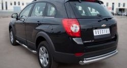 17 949 р. Защита заднего бампера (Ø76 и 42 мм, нержавейка) SLITKOFF Chevrolet Captiva 1-ый рестайлинг (2011-2013)  с доставкой в г. Йошкар-Ола. Увеличить фотографию 4