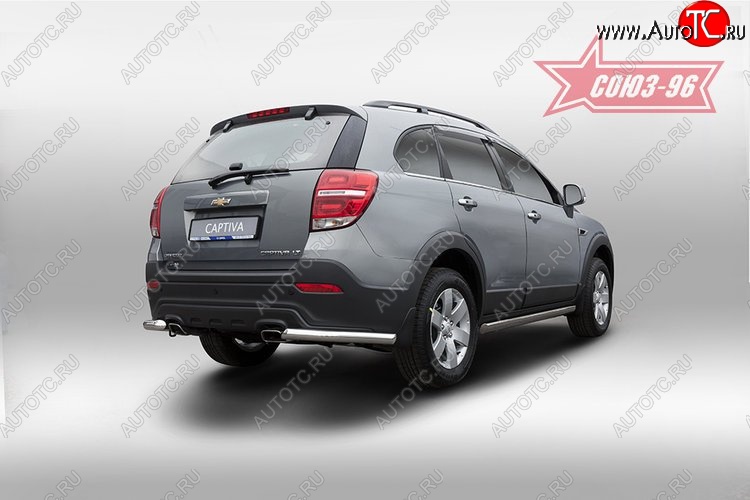 9 899 р. Защита заднего бампера из боковых уголков Souz-96 (d60) Chevrolet Captiva 1-ый рестайлинг (2011-2013)  с доставкой в г. Йошкар-Ола