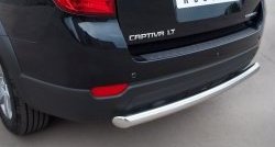 13 349 р. Одинарная защита заднего бампера из трубы диаметром 63 мм SLITKOFF  Chevrolet Captiva (2011-2013) 1-ый рестайлинг  с доставкой в г. Йошкар-Ола. Увеличить фотографию 2