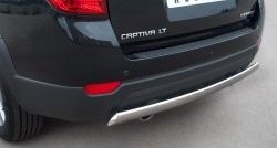 4 879 р. Защита заднего бампера (Ø75x42 мм, нержавейка) Russtal  Chevrolet Captiva (2011-2013) 1-ый рестайлинг  с доставкой в г. Йошкар-Ола. Увеличить фотографию 2