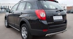 4 879 р. Защита заднего бампера (Ø75x42 мм, нержавейка) Russtal  Chevrolet Captiva (2011-2013) 1-ый рестайлинг  с доставкой в г. Йошкар-Ола. Увеличить фотографию 4