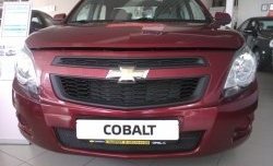 2 089 р. Нижняя сетка на бампер Russtal (черная) Chevrolet Cobalt седан дорестайлинг (2011-2016)  с доставкой в г. Йошкар-Ола. Увеличить фотографию 7