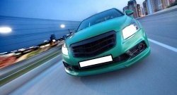 3 529 р. Радиаторная решётка (дорестайлинг) Sport v2 Chevrolet Cruze J300 седан рестайлинг (2012-2015) (Неокрашенная)  с доставкой в г. Йошкар-Ола. Увеличить фотографию 4