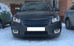 3 529 р. Радиаторная решётка (дорестайлинг) Sport v2 Chevrolet Cruze J300 седан рестайлинг (2012-2015) (Неокрашенная)  с доставкой в г. Йошкар-Ола. Увеличить фотографию 3